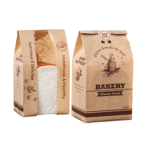 Bolsas de Papel Kraft Marrón Desechables con Logotipo Personalizado, Apertura Automática SOS, Diseño Impreso, Asa de Cuerda de Algodón, Transparentes - Product Image 4