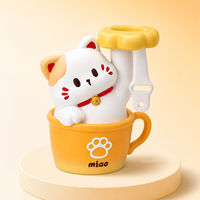 Tempat Jam Tangan Kucing Kartun Modern Kreatif, Figur Hewan Lucu, Ornamen Meja, Dekorasi Rumah Kantor, Hadiah, Buatan Cina