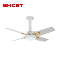 Lámpara de Techo LED con Control Remoto para el Hogar, Lámparas Colgantes de 4 Aspas con Ventilador y Control Remoto para Dormitorio