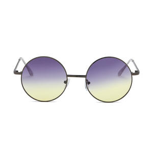 Gafas de Sol Redondas con Degradado para Hombre Qianai, Montura Plateada, Lentes de Mercurio con Protección UV400 Tipo 3, Lentes AC - Product Image 5