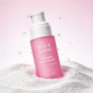 Custom Intimate Glow <b>Serum</b> Brightening Hydrating Body Skin Care Essence Pink Bottle for Private Label - Product Image 1