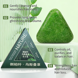 <span class=keywords><strong>Shampoo</strong></span> Naturale in <span class=keywords><strong>Saponetta</strong></span> Triangolare a Prezzo di Fabbrica, Platycladus Usman, per Controllo dell'Oleosità, Lisciante e Anti-Forfora - Product Image 2