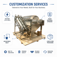 Hoogwaardige cacaoboonensplitsmachine met ≥95% bonenintegriteitspercentage, machine voor de extractie van verse cacaobonen
