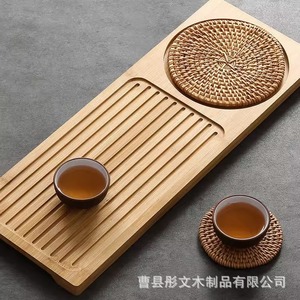 Japanese Style Wooden <b>Tea</b> <b>Tray</b> Rectangle Solid Wood Mini Minimalist Home Use Easy To Clean Unfinished - Product Image 1