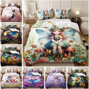 Set Copripiumino Eden con Stampa Digitale 3D Motivo Floreale Principessa Colore e Logo Personalizzabili per Casa e Hotel - Product Image 2