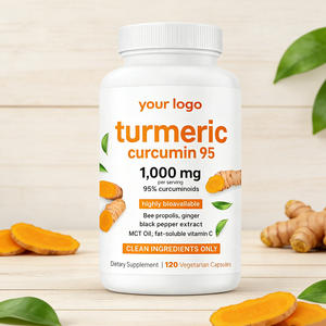 강황 커큐민 항산화 캡슐 성인 및 임산부용 허브 보충제 95% 강황 추출물 캡슐/병 - Product Image 5