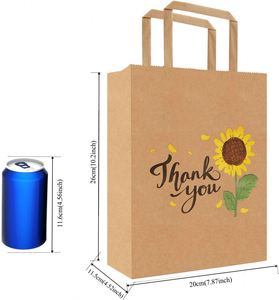 Sacs en papier avec poignées, logo personnalisable imprimé, sacs en papier kraft, sacs en papier pour le shopping - Product Image 5