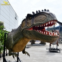 Grand modèle de tête de dinosaure t-rex, mannequin du parc, taille de vie, robot animation, dinosaure jouets robotique