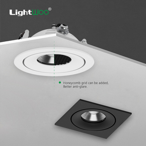 Downlight COB Premium Empotrable con Ángulo de Haz Ajustable, Foco de Malla de Panal, Luz LED para Sala de Exposiciones, Estilo Europeo - Product Image 2