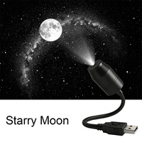 Lampe LED Ciel Étoilé pour Voiture, Projecteur Laser d'Étoiles 5V USB, Lumière d'Ambiance Galaxie pour Décoration de Plafond de Chambre