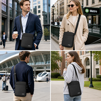 Maßgefertigte Hochwertige Wasserfeste Nylon-Reißverschluss-Umhängetasche für Herren mit Baumwollfutter - Kuriertasche Schultertasche