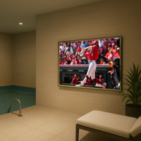 Soulaca TV LED Cermin Ajaib webOS 43 inci Layar Besar 4K Pintar Tahan Air IP65 Alexa Terintegrasi