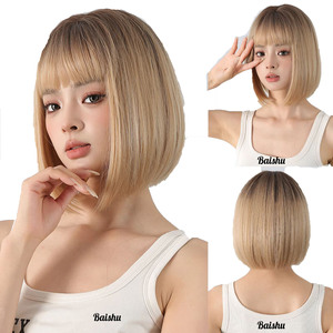 Vendita calda parrucche <span class=keywords><strong>donna</strong></span> Bob acconciatura con soffice e morbido stile brasiliano e vietnamita in magazzino - Product Image 3