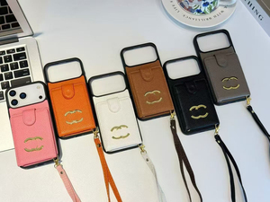 Funda de Cuero para Teléfono con Ranuras para Tarjetas, Correa Cruzada y Protección Antigolpes para iPhone, Diseño de Moda para Mujer, Venta Directa de Fábrica - Product Image 2
