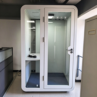Cabine de bureau acoustique insonorisée double, poste de travail mobile pour bureau ouvert, bibliothèque et espace commercial