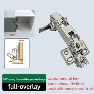 180 Degree Modern Bedroom & Kitchen <b>Cabinet</b> Hinge Cold-rolled Steel No Spring Soft Close Concealed Blind <b>Corner</b> Hinges - Product Image 3