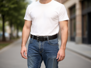 Cintura da Uomo in Vera Pelle con Fibbia Automatica 3,5cm 125cm Stile Casual - Product Image 2