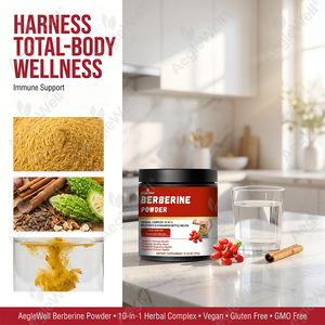Aeglewell - Berberina en Polvo, Complejo Herbal 10 en 1 con Cardo Mariano, <span class=keywords><strong>Canela</strong></span>, Melón Amargo y Extracto de Berberina, Gran Venta - Product Image 3