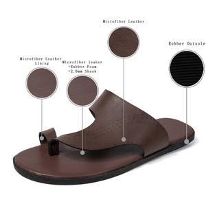 <span class=keywords><strong>Sandalias</strong></span> Elegantes de Talla Grande EUR40-47, Suela de Cuero y Goma, Diseño Minimalista y Estilizado para Verano, <span class=keywords><strong>Sandalias</strong></span> de Cuero Casuales para <span class=keywords><strong>Hombre</strong></span> - Product Image 3