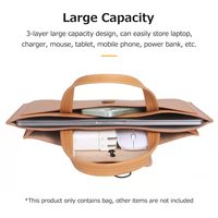 Portable Portable anti-rayures sac d'ordinateur d'affaires en cuir PU sac d'ordinateur portable étui pour Macbook Air Pro 14 15.6 pouces