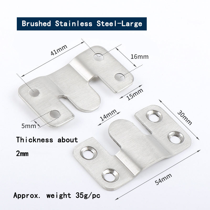 Large stainless steel (2 pieces price) brushed