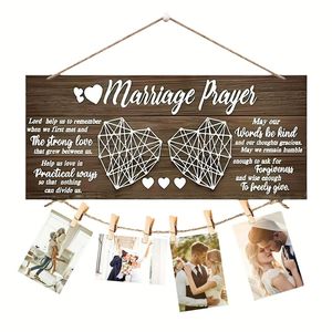 Valentine's Day Decorative Wooden Hanging Photo Clip Plaque For Wedding <b>Party</b> <b>Decoration</b> And Photo <b>Wall</b> Hanging Ornament - Product Image 5