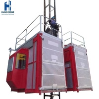 HUGECRANE SC200/200 Doppelkäfig-Bau heber Gebrauchte Personen aufzüge zum Verkauf