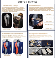 Setelan Stwill kain pria kualitas tinggi setelan & Blazer Double Breasted setelan jaket kustom Set