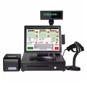 צג מגע מחשב שולחני הכל במסך מגע אחד מכונת חשבונאות מערכת מכירות מסעדה מסוף POS קופה רושמת