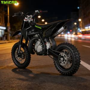 SWICOO Moto tout-terrain monocylindre 49cc de haute qualité, cadre durable, <span class=keywords><strong>fourche</strong></span> <span class=keywords><strong>inversée</strong></span> hydraulique, 2 temps, refroidissement par air - Product Image 4