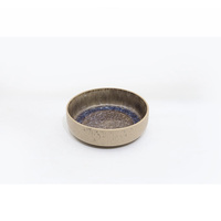 Service de vaisselle en grès - Assiettes, bols et tasses à glaçure réactive mouchetée violette, 4 pièces, style européen, prêt pour le pique-nique, compatible four/micro-ondes