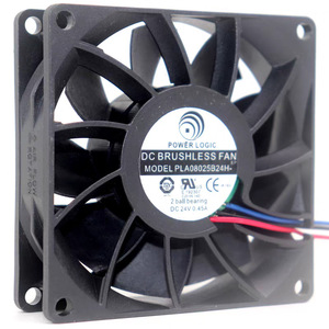 Ventilateur sans balais Power Logic DC 80x80x25mm 24V 0.45A 3 fils PWM pour refroidissement - Product Image 1