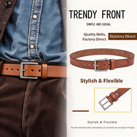 Ceinture en cuir de vachette pleine fleur à texture crocodile vintage, avec empiècement en crin de cheval et boucle ardillon, ceinture en cuir véritable de qualité supérieure, fabrication OEM