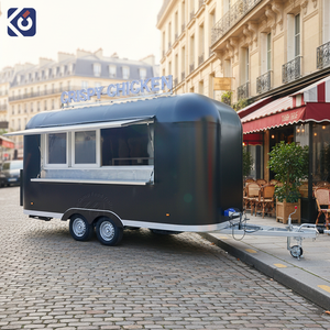 Remorque alimentaire CAMPTRL avec cuisine complète, chariot alimentaire mobile, acier inoxydable, hot-dog, café, crème glacée, boutique de vente, camion de nourriture, pizza - Product Image 1