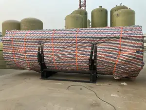 Filament Winding FRP HCL Storage Tank Fiberglass Chemical Tank Horizontal Tank