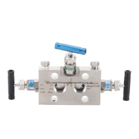 High Pressure Pressure Gauge Valve Integral 3 Valve Manifolds for Differential Pressure Transmitters