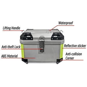 Thiết Kế Mới Kích Thước Lớn Xe Máy Đuôi Hộp Xe Máy Hàng Đầu Trường Hợp Không Thấm Nước Xe Máy PP Phía Sau Hộp Phụ Kiện Nhà Máy - Product Image 3