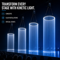 Anillo de luz LED cinético de 1M, 1.2M, 1.5M, RGBW Pixel, 8 canales, carrera de 5M, para conciertos y bodas, efecto de anillo LED elevable