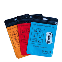 Sac d'emballage en plastique suspendu à fermeture éclair d'usine personnalisable Sac en mylar d'accessoires de câble jetable avec logo et fenêtre