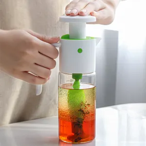 Desain Baru Toples Kaca Pengaduk Tekan Atas Plastik Blender Salad Pengocok Saus
