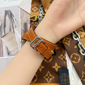 <span class=keywords><strong>Bracelet</strong></span> Double en <span class=keywords><strong>cuir</strong></span> véritable pour <span class=keywords><strong>Apple</strong></span> <span class=keywords><strong>Watch</strong></span> <span class=keywords><strong>7</strong></span> Band i <span class=keywords><strong>Watch</strong></span> 6 5 4 3 2 1 - Product Image 4