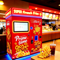 Distributeur automatique de restauration rapide, machine à frites, hamburgers, poulet et en-cas, en libre-service
