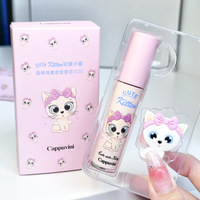 CAPPUVINI Matte Cute Cat Velvet Lip Mud 4 Teintes Nudes Chaudes Imperméables Longue Tenue Non Desséchantes Maquillage Quotidien des Lèvres Portable
