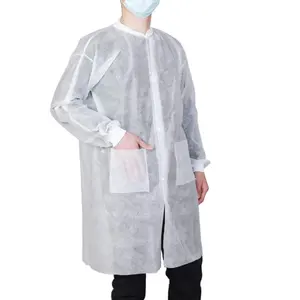 일회용 의료 부직포 작업복 실험실 코트 병원 유니폼 의사 남녀공용 부직포 의료 보호 의류