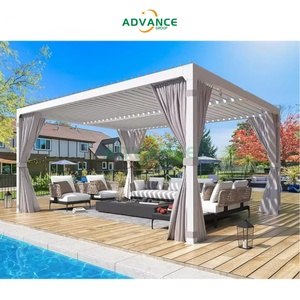 Pergola en aluminium haut de gamme avec persiennes, abri solaire extérieur pour jardin, <span class=keywords><strong>terrasse</strong></span> <span class=keywords><strong>et</strong></span> restaurant - Product Image 3