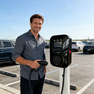 Estación de Carga para Vehículos de Nueva Energía, Datos en Tiempo <span class=keywords><strong>Real</strong></span> HD, Bluetooth y WiFi, Control por Aplicación, Balanceo de Carga, Protección de la Red Eléctrica - Product Image 1