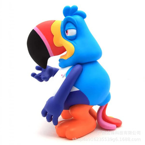 Figura de tucán impresa en 3D, material ABS, modelo de animal de dibujos animados para decoración y colección - Product Image 1
