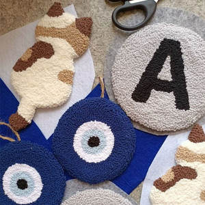 งานฝีมือทำเอง ปั๊มลายปัก แก้วรองแก้วน่ารัก ของตกแต่งโต๊ะทำงาน สำหรับมือใหม่ ไม่ต้องใช้วัสดุพื้นฐาน ของขวัญสร้างสรรค์ - Product Image 1