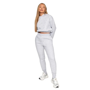 OEM Service Breathable Printed Women Plus Size <b>Tracksuit</b> Sets 100% Cotton Lightweight Windproof High Quality Wholesale crop top - Product Image 1