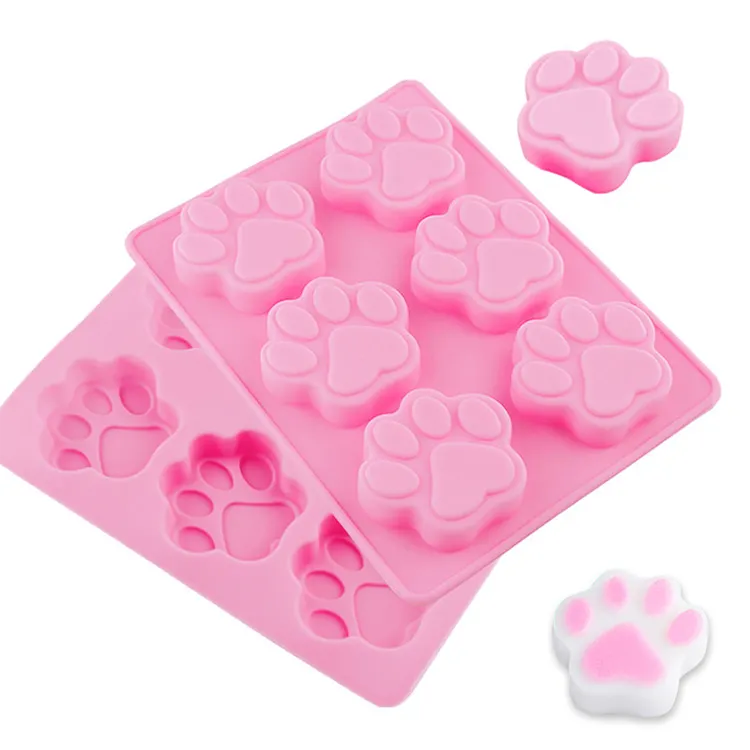 The Cat Claw Shape 6 Cavity Cake Molds Non-Stick Cake Mold Silicon Platinum Food Grade Silicone Cake Molds